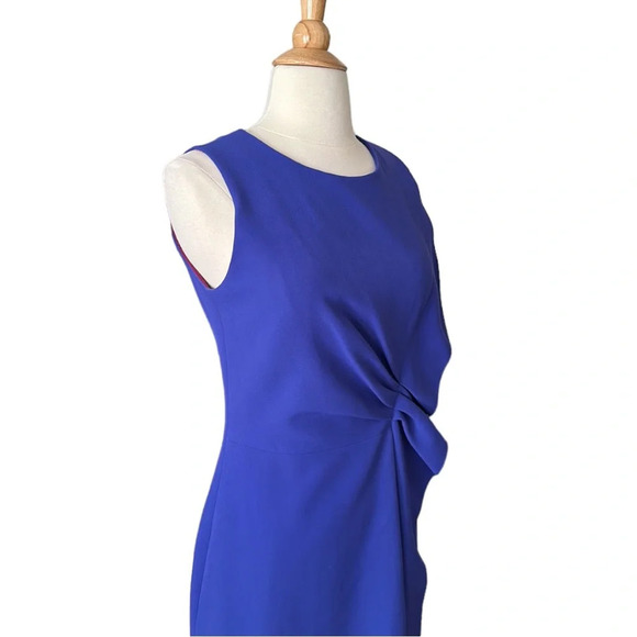 HALSTON HERITAGE Dress Ruched Ruffle Front Career Chic Office Siren Dress Size 2 - Picture 4 of 16